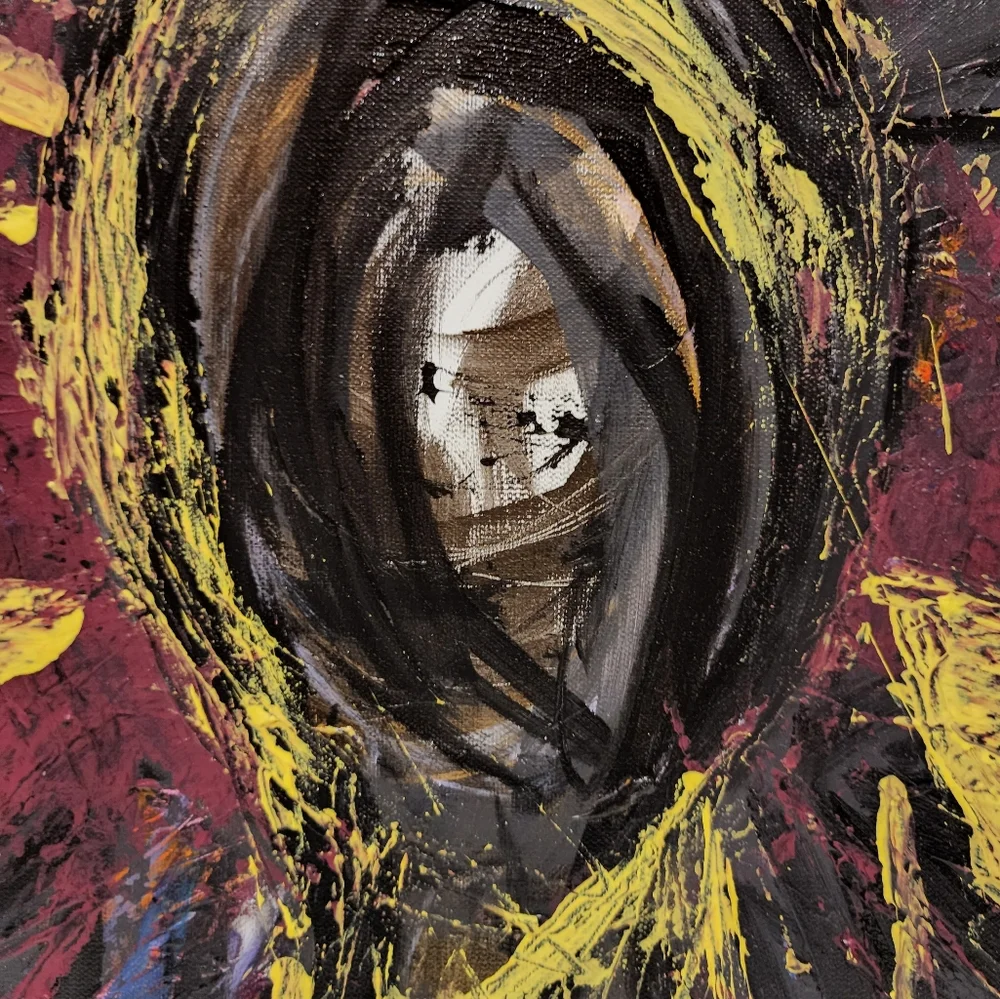 HANDCRAFTED Painting HANDPAINTED Abstract Artwork Stretch Canvas Wall Art Decor - Picture 16 of 17